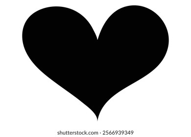 Heart Shape icon silhouette vector illustration
