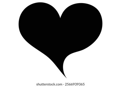 Heart Shape icon silhouette vector illustration
