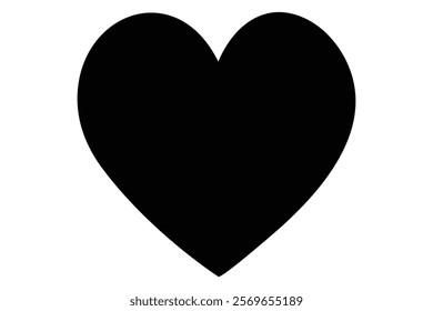 Heart Shape icon silhouette vector illustration
