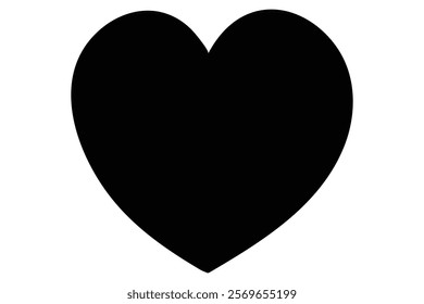 Heart Shape icon silhouette vector illustration
