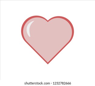 Heart shape icon vector