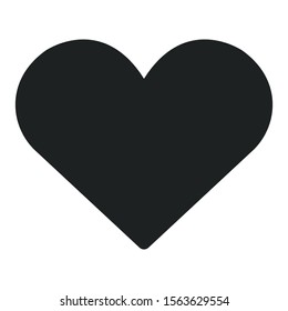 Heart shape icon. Vector graphics.