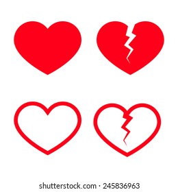 Iconos de forma del corazón