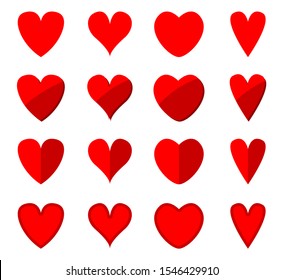 Heart Shape Icons Vector Set Stock Vector (Royalty Free) 1546429913 ...