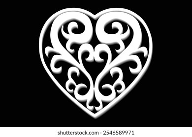 Heart shape Illustration, can be used in background of Valentine cards
