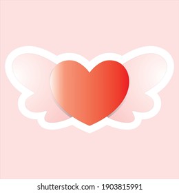 heart shape illustration, to express feelings to someone, as a symbol of Valentine's Day