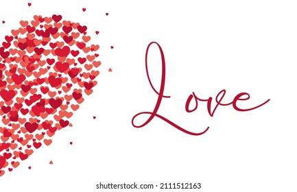 
Heart shape  inside hearts .  Vector  Illustration