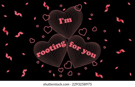 Heart shape with inspirational quotes words of encouragement positive thinking message. Greeting card, print for apparel, gifts.  