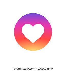 Heart shape. Instagram like icon. Social media icon. Vector illustration.