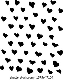 Heart Shape Isolated Hand Drawn Vector for Valentine's Day