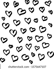 Heart Shape Isolated Hand Drawn Vector for Valentine's Day
