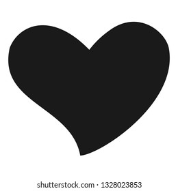 Heart shape isolated on white background simple flat designfor web or app ui design