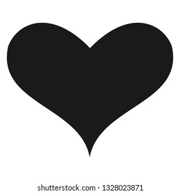 Heart shape isolated on white background simple flat designfor web or app ui design