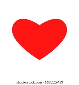 heart shape isolated on white background. vector illustration