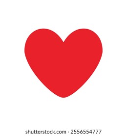 Heart shape Isolated on white background. Heart, Symbol of Love and Valentine's Day. 
Heart, love, romance or valentine's day red heart. Love Illustration Set with Solid and Outline Vector Hearts.