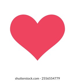 Heart shape Isolated on white background. Heart, Symbol of Love and Valentine's Day. 
Heart, love, romance or valentine's day red heart. Love Illustration Set with Solid and Outline Vector Hearts.