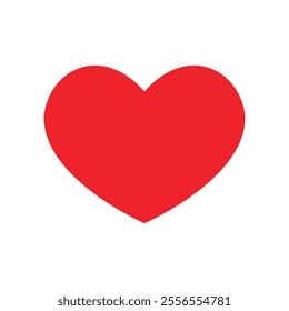 Heart shape Isolated on white background. Heart, Symbol of Love and Valentine's Day. 
Heart, love, romance or valentine's day red heart. Love Illustration Set with Solid and Outline Vector Hearts.