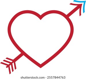 heart shape isolated on a white background 