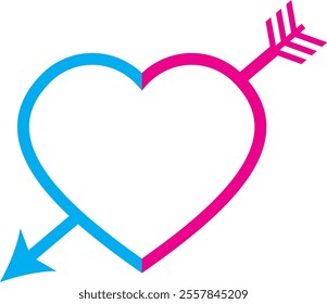 heart shape isolated on a white background 