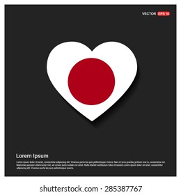 Heart Shape Japan Flag