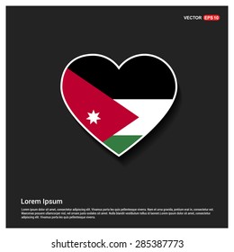 Heart Shape Jordan Flag