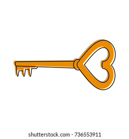 heart shape key valentines day related icon image 