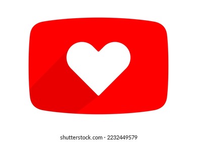 Heart shape Like icon. Social network app icon. Vector illustration