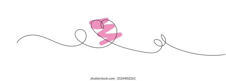 ilustração vetor de arte de forma de coração. amor continua vetor de linha . ícone de amor . ícone de coração rosa vetor .