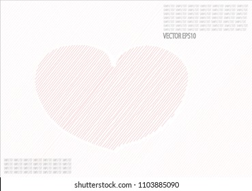 Heart shape in line background,abstract pattern line with Heart shape background.