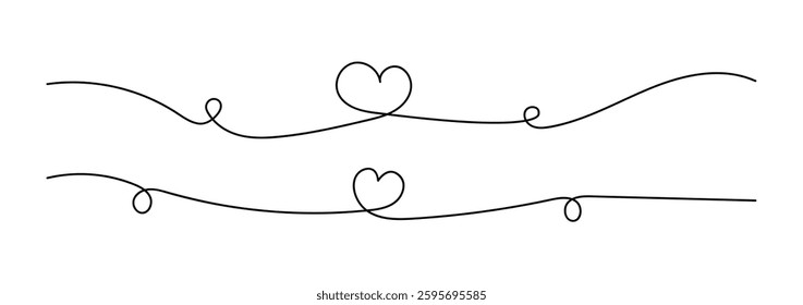 heart shape line, heart doodle art outline, scribble heart line hand drawn