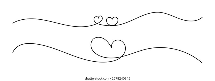 heart shape line, heart doodle art outline, scribble heart line hand drawn