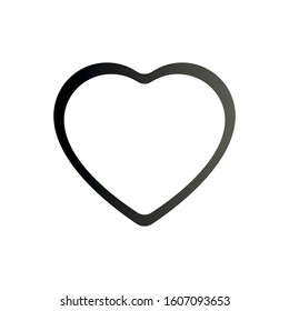 heart shape line icon black grey gradient