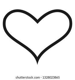 Heart shape line style design isolated on white background simple flat designfor web or app ui design