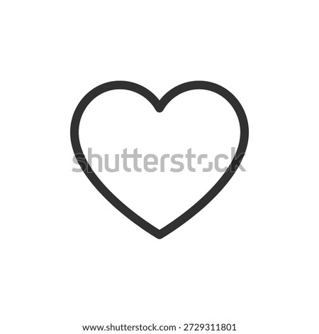 Heart shape, linear icon. Love, care, and emotional support. Line with editable stroke.