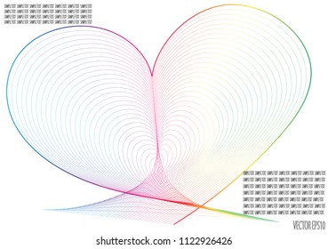  Heart Shape Line,EPS10