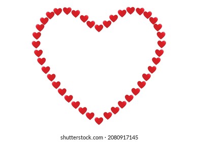 heart shape with little heart.love shape use for print, card, vector, frame 