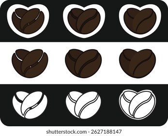 Heart shape logo for coffee shop