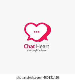Heart Shape Logo design vector template. Corporate branding identity. Flat design