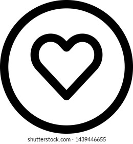 Heart shape logotype for smartwatches for measuring pulse rate