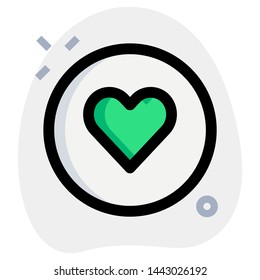 Heart shape logotype for smartwatches for measuring pulse rate