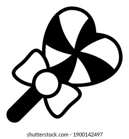 icono del vector negro lollipop de forma de arco