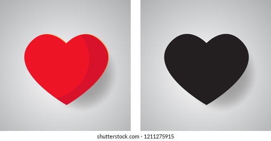 Heart Shape for love icon, vector design,Valentines Day