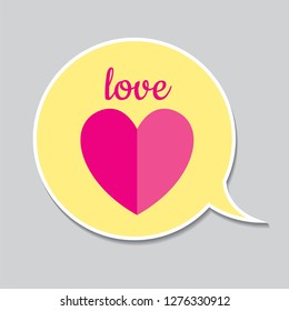 Heart shape, love icon vector, sticker valentines day, web icon design, wedding