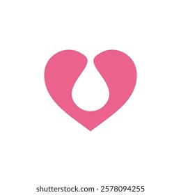 Heart Shape Love Icon Vector Template