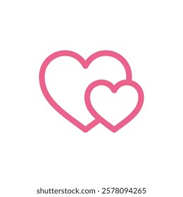 Heart Shape Love Icon Vector Template