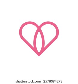 Heart Shape Love Icon Vector Template