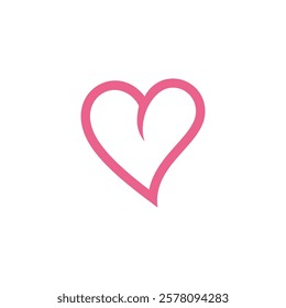 Heart Shape Love Icon Vector Template