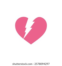 Heart Shape Love Icon Vector Template