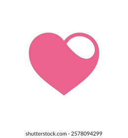 Heart Shape Love Icon Vector Template