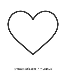heart shape love passion romantic icon. Flat and isolated design. Vector illustration